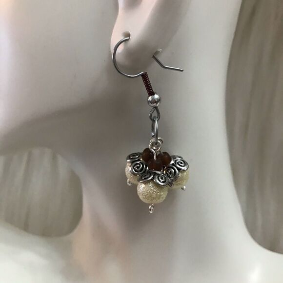 Beaded Dangle Earrings  - Picture 2 of 2